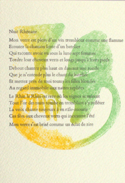 Apollinaire. Nuit Rhénane.