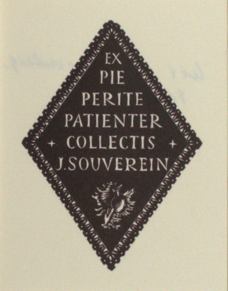 Pot - van Regteren Altena, M. Exlibris voor J. Soeverein.