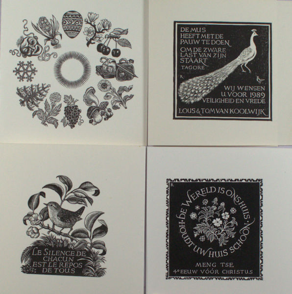 Rueter, Pam G. 15 houtsneden op wenskaarten.