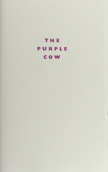 Burgess, Gelett & Carolyn Wells. The Purple Cow.