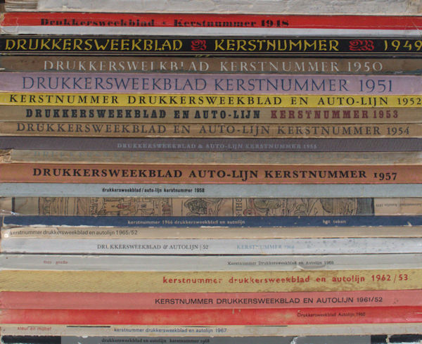 Kerstnummer Drukkersweekblad 1947 - 1951.  Drukkersweekblad/Autolijn 1952 -1968.