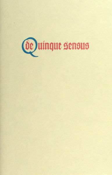 Audelay, John De Quinque sensus
