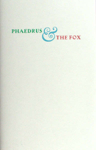 Smart, Christopher. Paedrus & the Fox.