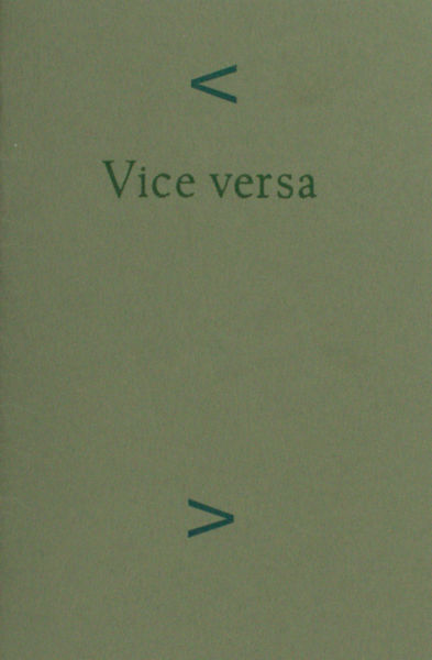 Morgenstern, Christian. Vice versa.