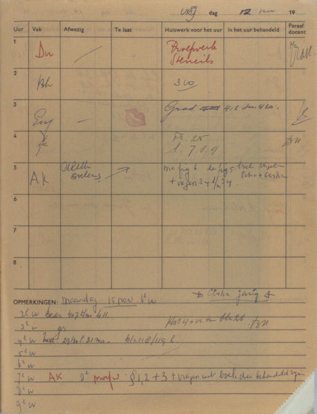 Oskamp, Anton (Samenstelling). Klasseboek. Gedichten over school.