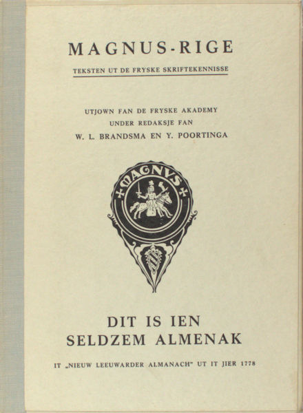 Smit, Jo (ynlieding en oantekeningen). Dit is ien seldzem almanak. It nieuw Leeuwarder Almanach út it jier 1778.