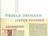 Hellinga, Lotte. Vroege drukken in de Librije van de St. Walburgiskerk te Zutphen.