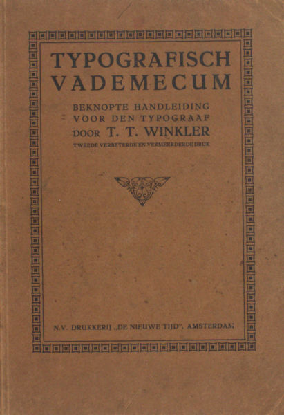 Winkler, T.T. Typografisch vademevum.
