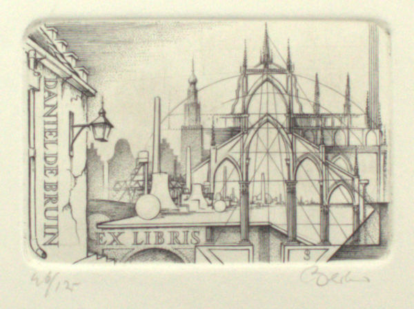 Schmüll, Bertil. Exlibris voor Daniel de Bruin.