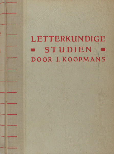 Koopmans, J. Letterkundige studien over de negentiende eeuw.