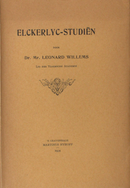 Willems, Leonard. Elckerlyc-studiën.