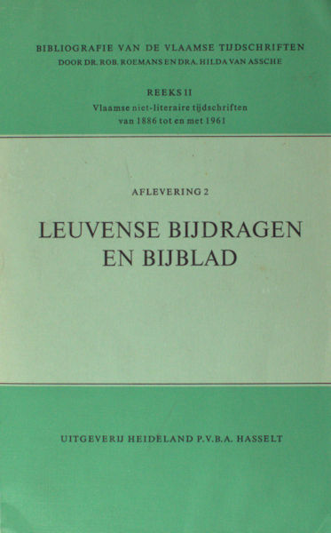 Roemans, Rob & Hilda van Assche. Bibliografie van de Vlaamse tijdschriften.