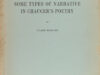 Schaar, Claes. Some types of narrative in Chaucer's poetry.