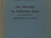 Walker, Emil. Der Monolog im höfischen Epos.