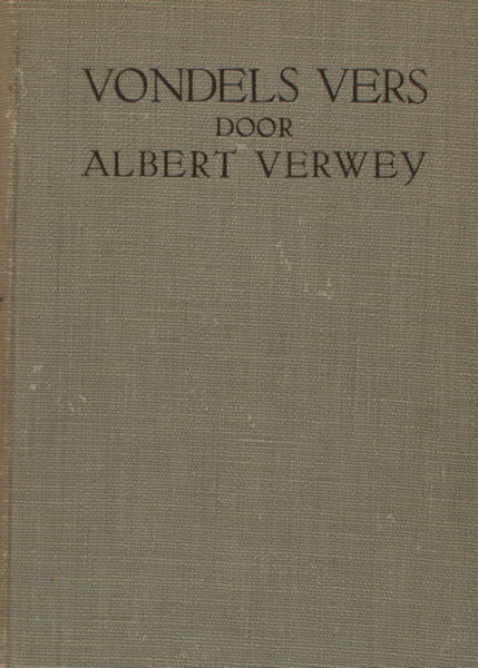 Verwey, Albert. Vondels vers.