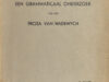 Allard, E. Een grammaticaal onderzoek van het proza van Hadewych.