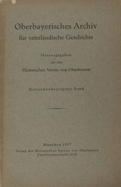 Kraft, Benedikt. Andechser Studien.