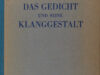 Lockemann, Fritz. Das Gedicht und seine Klankgestalt.