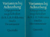 Achterberg - Fokkema, R.L.K. (Uitgegeven door). Varianten bij Achterberg.