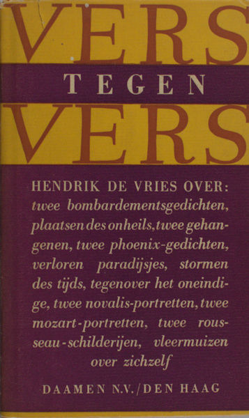 Vries, Hendrik de. Vers tegen vers.