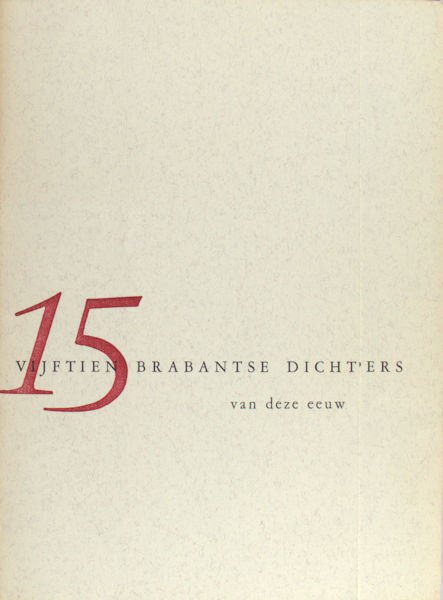 Duinkerken, Anton van e.a. - Vijftien Brabantse dichters van deze eeuw.