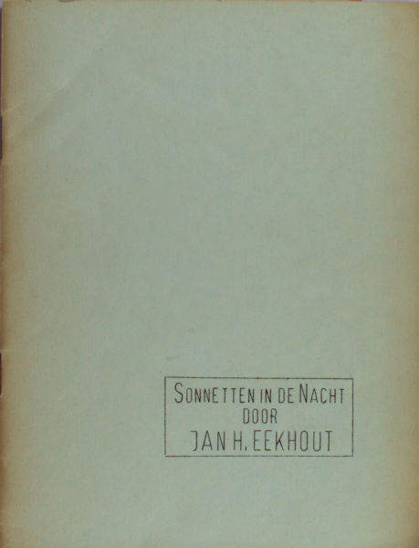 Eekhout, Jan H. Sonnetten in de Nacht.
