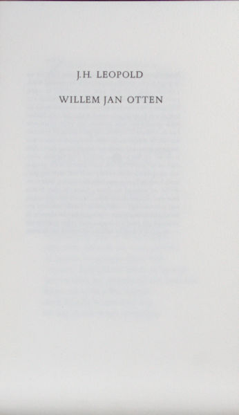 Otten, Willem Jan. J.H. Leopold.