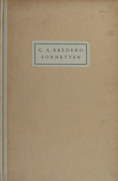 Bredero, G.A. Sonnetten.