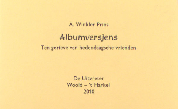 Winkler Prins, A. Albumversjens.