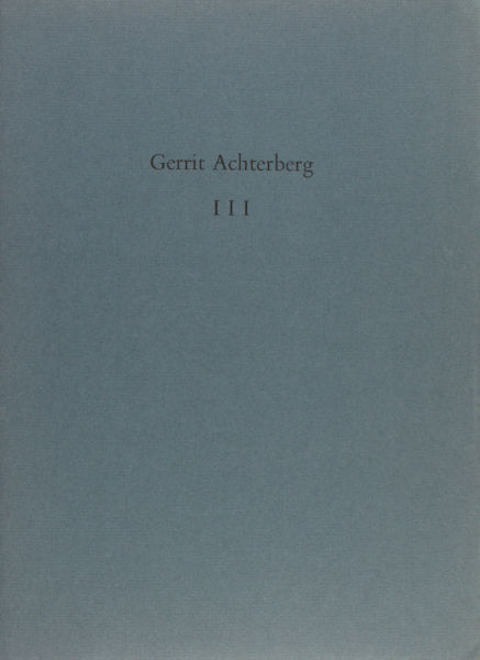 Achterberg, Gerrit. III.