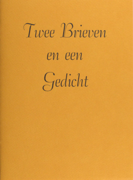 Huygens, Constantijn. Twee brieven en een gedicht.