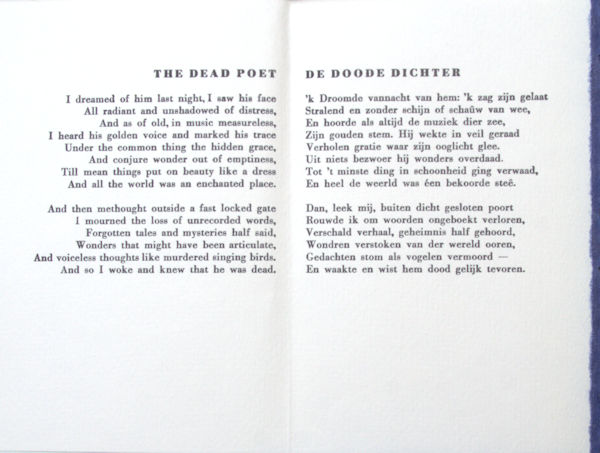 Douglas, Alfred / P.C. Boutens. The dead poet / De doode dichter.