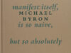 Byron, Michael; Karel Schampers & Holland Cotter. Mychael Byron.