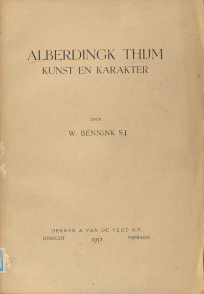 Bennink, W. Alberdingk Thijm.