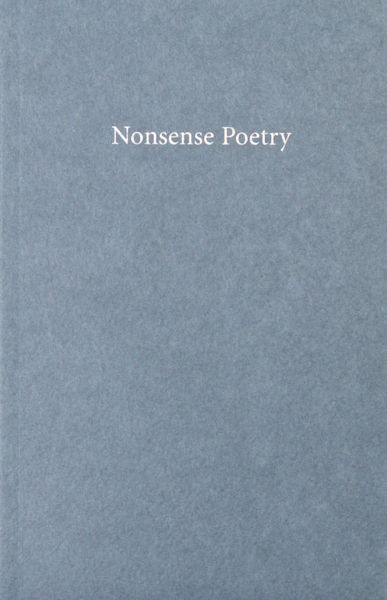 Schoneboom-Ruedisulj, Fieke. Nonsense poetry, with a serious appendix
