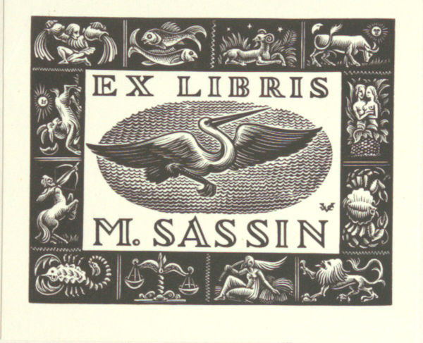 Champion, Valentin Le Exlibris voor M. Sassin.
