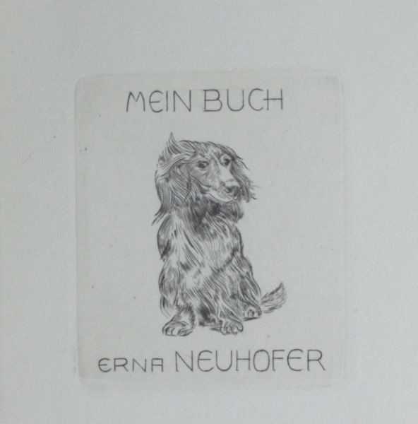 Hauke, Hans. Exlibris voor Erna Neuhofer.