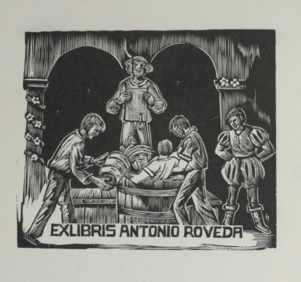 Hauke, Hans. Exlibris voor Antonio Roveda.