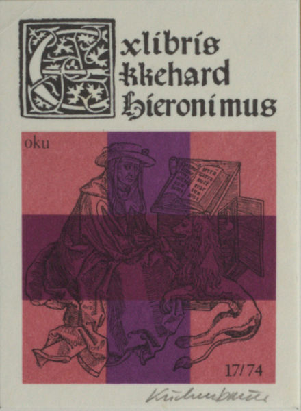 Kuchenbauer, Otto. Exlibris voor Ekkehard Hieronimus.