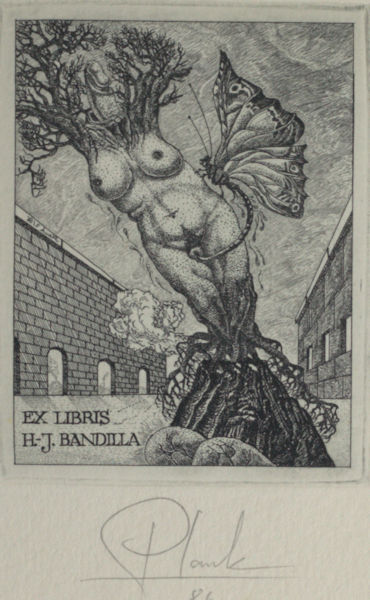 Plank, Heinz. Exlibris voor H.-J. Bandilla.