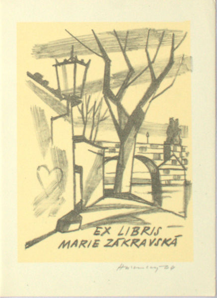Hlinovsky, Stanislav. Exlibris voor Marie Zákravaská.