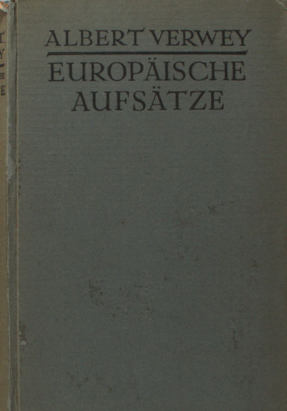Verwey, Albert. Europäische Aufsätze.