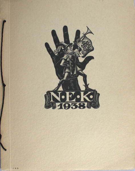 N.E.K. Uitgave van de Groot-Nederlandsche Kring van vrienden, verzamelaars en ontwerpers van exlibris en gelegenheidsgrafiek 1938.
