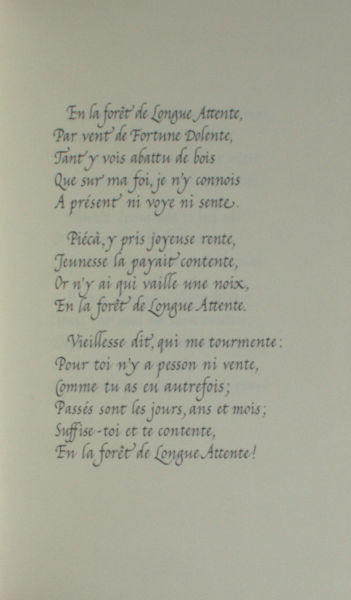Orléans, Charles d'. Douze Rondeaux.