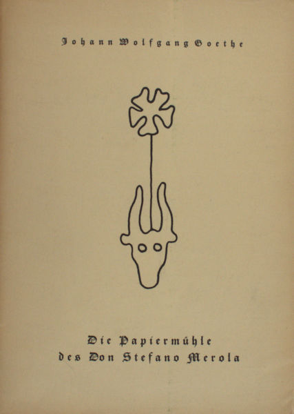 Goethe, Johan Wolfgang. Die Papiermühle de Don Stefano Merola. Entnommen der biographisschen Skizze 'Philipp Hackert'.