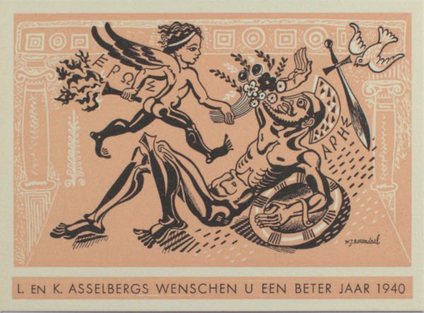 Rozendaal, W.J. Nieuwjaarswens L. & K. Asselbergs. 1940.