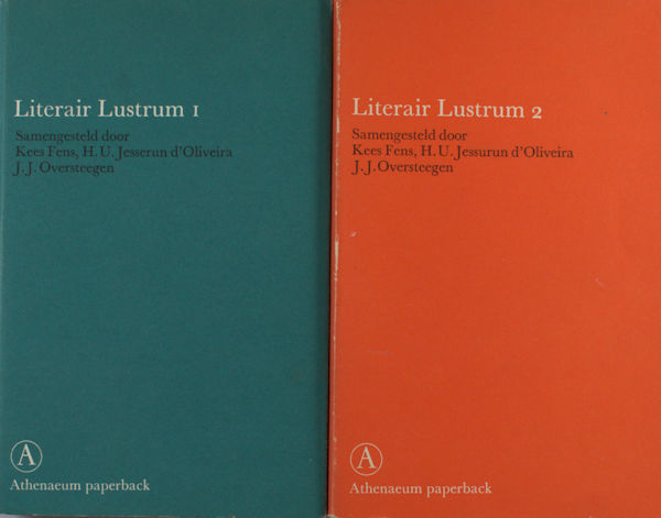 Fens, Kees e.a. Literair lustrum 1 & 2. Een overzicht van vijf jaar Nederlandse literatuur 1961 - 1966 & 1966-1971. Samengesteld door Kees Fens, H.U. Jessurum d'Oliviera en J.J. Oversteegen.