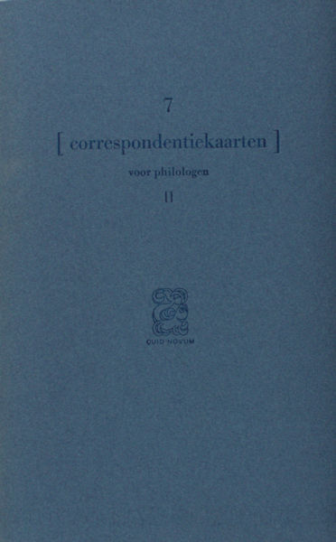 Heide, Albert van der (ed.). 7 correspondentiekaarten voor philologen.