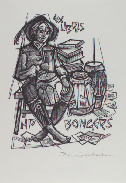 Backer, Denijs de. Exlibris voor H.P. Bongers