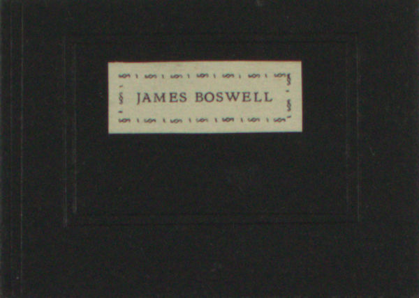 Boswell, James. Utrecht verse.